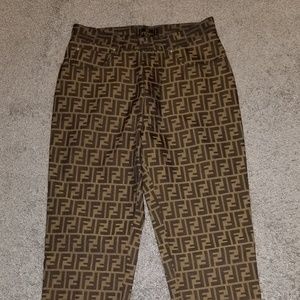 100% Authentic Fendi FF Zucca Monogram Pants